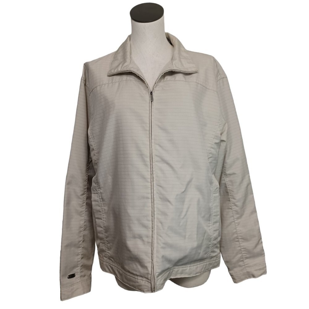 Slazenger Mens Tan Neutral Zip‎ Up Windbreaker Jacket
